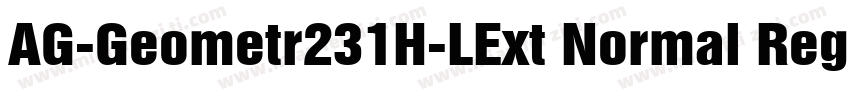 AG-Geometr231H-LExt Normal Regular字体转换